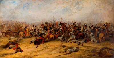 The Conflict at the Guns, Balaclava, 1854. af George Jones