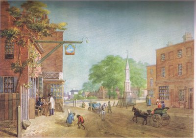 Tottenham Village i 1822 af George Junior Scharf