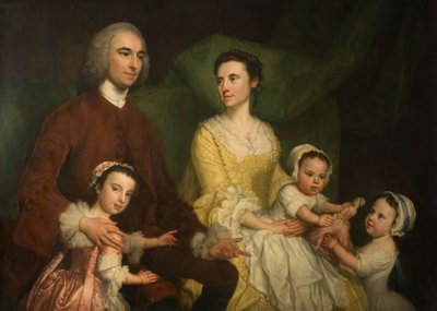 Dr. Samuel Wathen med sin kone og børn, 1755. af George Knapton