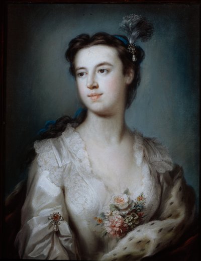 Portræt af Lady Dorothy Boyle, grevinde af Euston (pastel på papir) af George Knapton