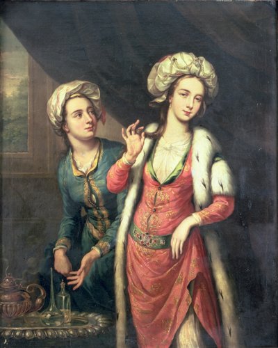 Portræt af en dame, der menes at være Lady Mary Wortley Montagu af George Knapton