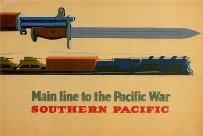 Hovedlinjen til Stillehavskrigen. Southern Pacific Railroad, 1945 af George Lerner and Lyman Power