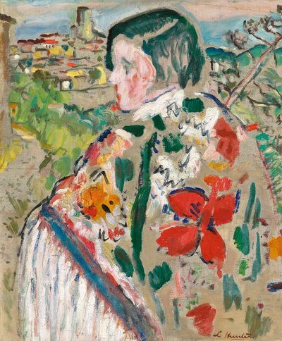 Pige i et sjal, af George Leslie Hunter