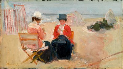 The Red Jacket, ca. 1910-14 (olie på mølleboard) af George Leslie Hunter