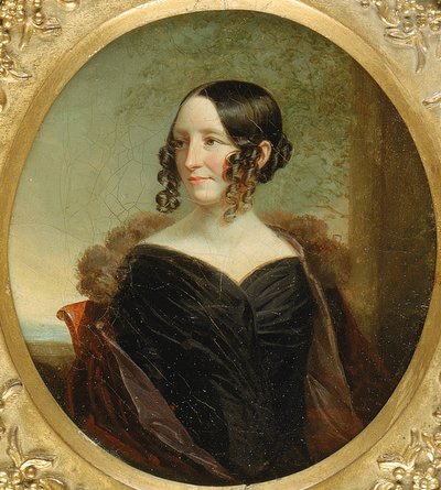 Portræt af en New York-dame, ca. 1840. af George Linen