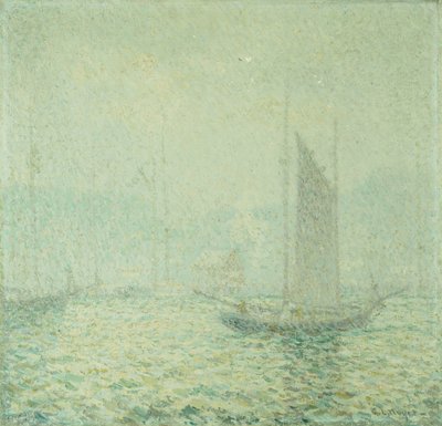 Harbor Mist (olie på lærred) af George Loftus Noyes