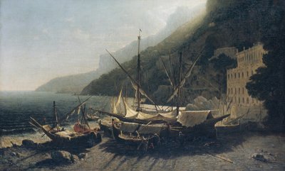 Udsigt ved Amalfi, Salerno-bugten, 1857. af George Loring Brown