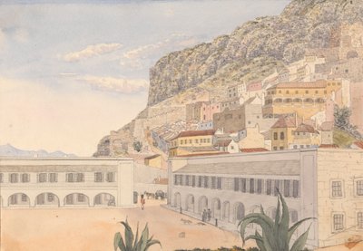 Officerskvarterer og Kasematkaserne, Gibraltar af George Lothian Hall