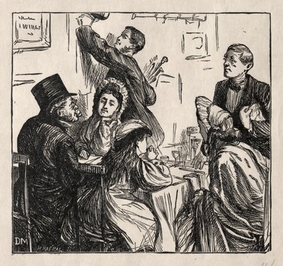 Forfriskning - Ved den store udstilling, 1862. af George Louis Palmella Busson Du Maurier