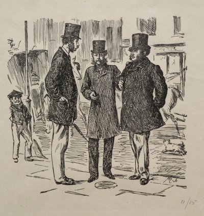 Det lille øjeblik før indledningen, 1865. af George Louis Palmella Busson Du Maurier