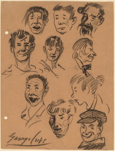 Ti hoveder af George Luks