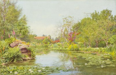 The Lily Pond (akvarel) af George Marks