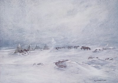 A Blizzard on the Barrier, illustration fra 