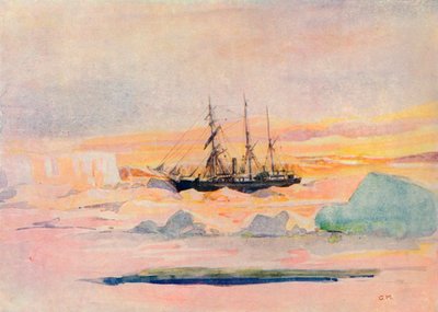 Shackletons skib, Nimrod, i McMurdo Sound, 1909, 1912 af George Marston