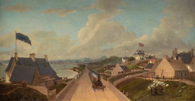 The Opening of the Dundee and Arbroath Railway, ca. 1838 (olie på lærred) af George McGillivray