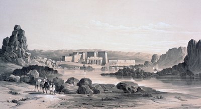 Philae, Looking South, Egypten, 1843 af George Moore