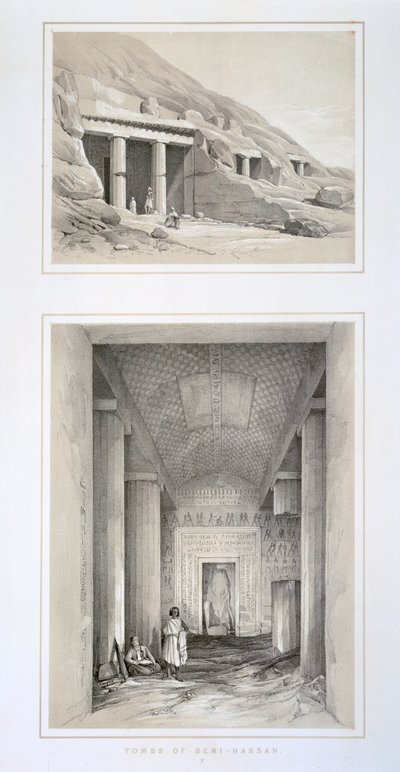 Beni-Hassans grave, Egypten, 1800-tallet af George Moore