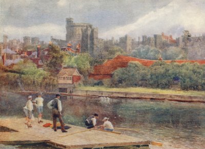 Slottet fra flåderne (farvelitografi) af George Moore Henton