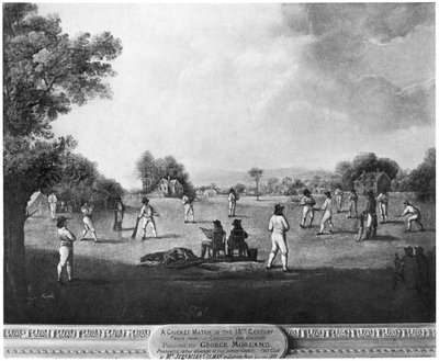 En cricketkamp, 1700-tallet 1912. af George Morland