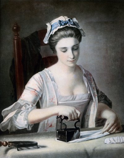 En stuepige stryger, 1700-tallet. af George Morland