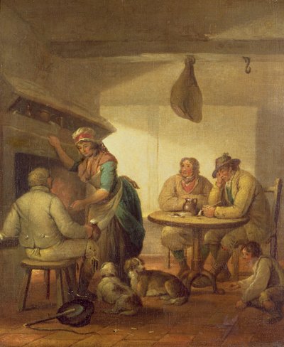 Country Folk By An Inn Fire, 1796 af George Morland