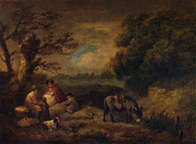Sigøjnere hviler med æsel, 1795 af George Morland