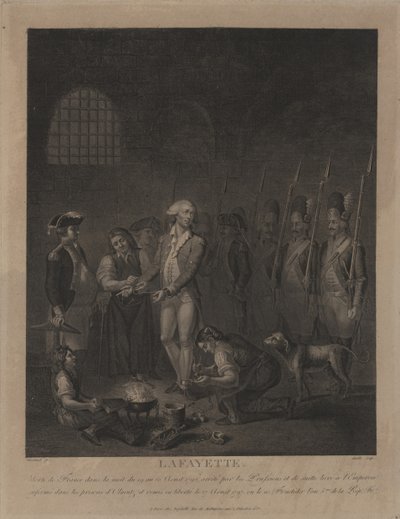 Lafayette i fængslet i Olomouc af George Morland