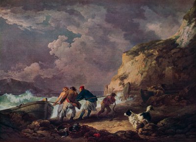 Strand: Fishermen Hauling in a Boat, 1791. af George Morland