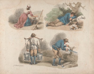 Sæt på fem: Studier af arbejdere af George Morland