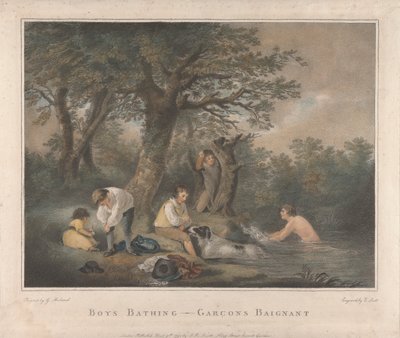 Sæt på fire: Drenge bader af George Morland
