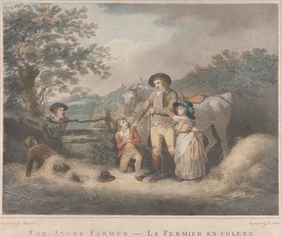 Sæt med fire: The Angry Farmer af George Morland