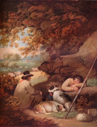 Shepherds Reposing, c1700-tallet, 1919 af George Morland