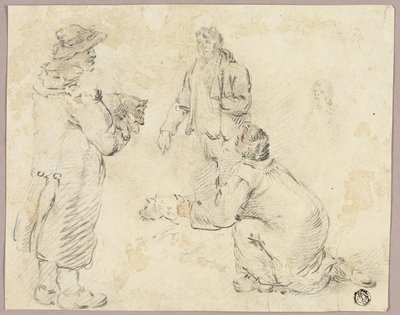 Tre mænd med hunde af George Morland