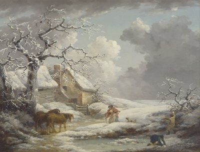 Vinterlandskab af George Morland