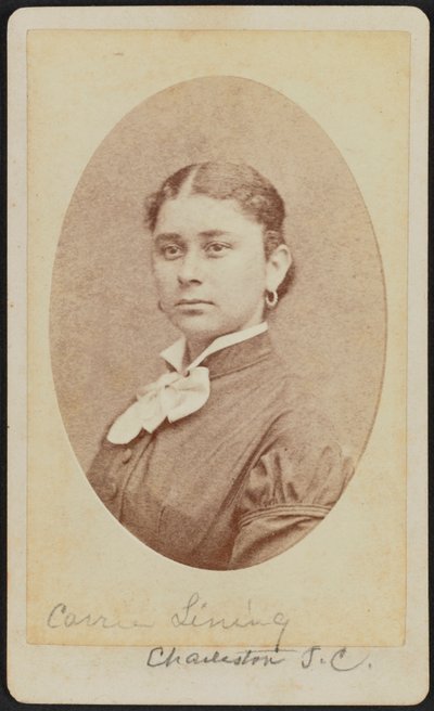 Carte-de-visit portræt af Carrie Lining, ca. 1875. af George N. Barnard