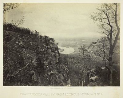 Chattanooga-dalen fra Lookout Mountain, nr. 2 af George N. Barnard