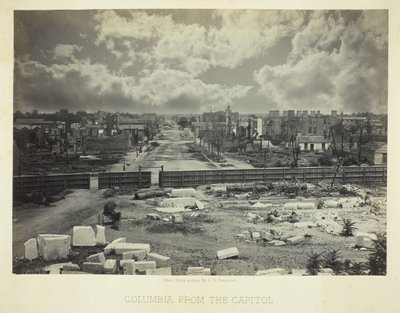 Columbia fra Capitol, 1866. af George N. Barnard
