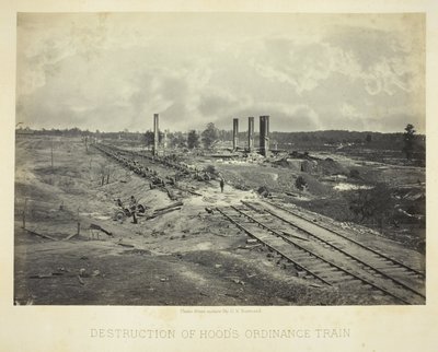 Ødelæggelsen af Hoods ordonnanstog af George N. Barnard