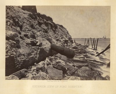 Udsigt til Fort Sumpter udefra af George N. Barnard