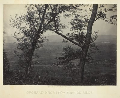 Orchard Knob fra Mission Ridge, 186466. af George N. Barnard