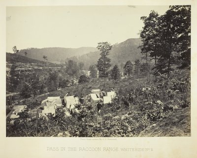 Gå forbi Raccoon Range, Whiteside nr. 2, 1864. af George N. Barnard