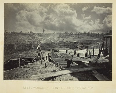Rebel Works in Front of Atlanta, GA, nr. 5 af George N. Barnard