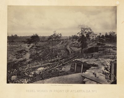 Oprørernes befæstningsværker foran Atlanta, Georgia, nr. 1 af George N. Barnard