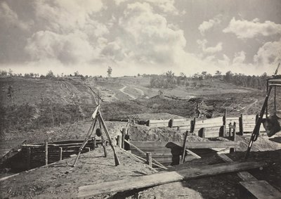 Rebel Works foran Atlanta, Georgia, nr. 5 af George N. Barnard