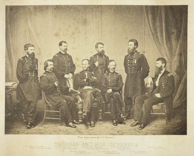 Sherman og hans generaler, 1865. af George N. Barnard