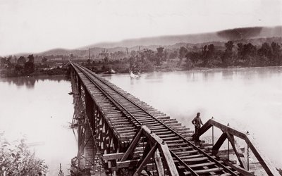 Tennessee River ved Bridgeport, ca. 1864. af George N. Barnard