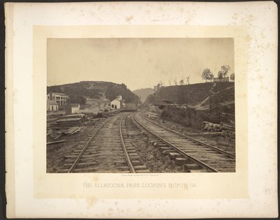 Allatoona-passet set mod nord, Georgia af George N. Barnard
