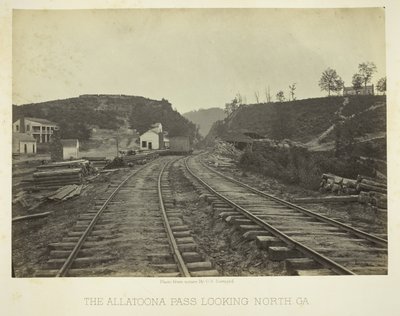 Allatoona-passet, kigger mod nord, GA af George N. Barnard
