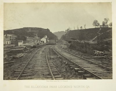 Allatoona-passet, der ser mod nord, GA, 1866. af George N. Barnard