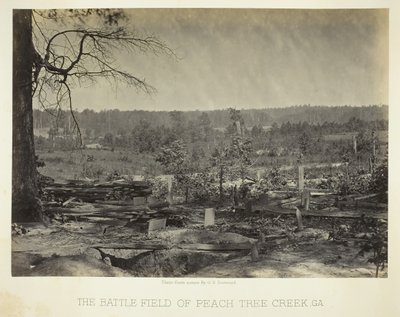 Slagmarken ved Peach Tree Creek, Ga., 186466. af George N. Barnard